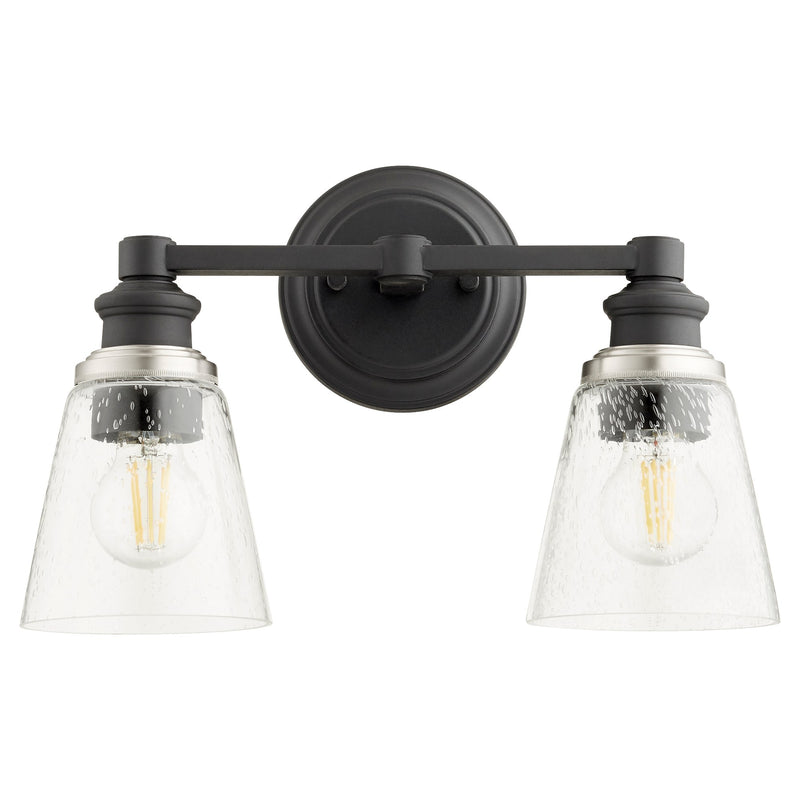 Dunbar 2 Light Vanity in Textured Black
