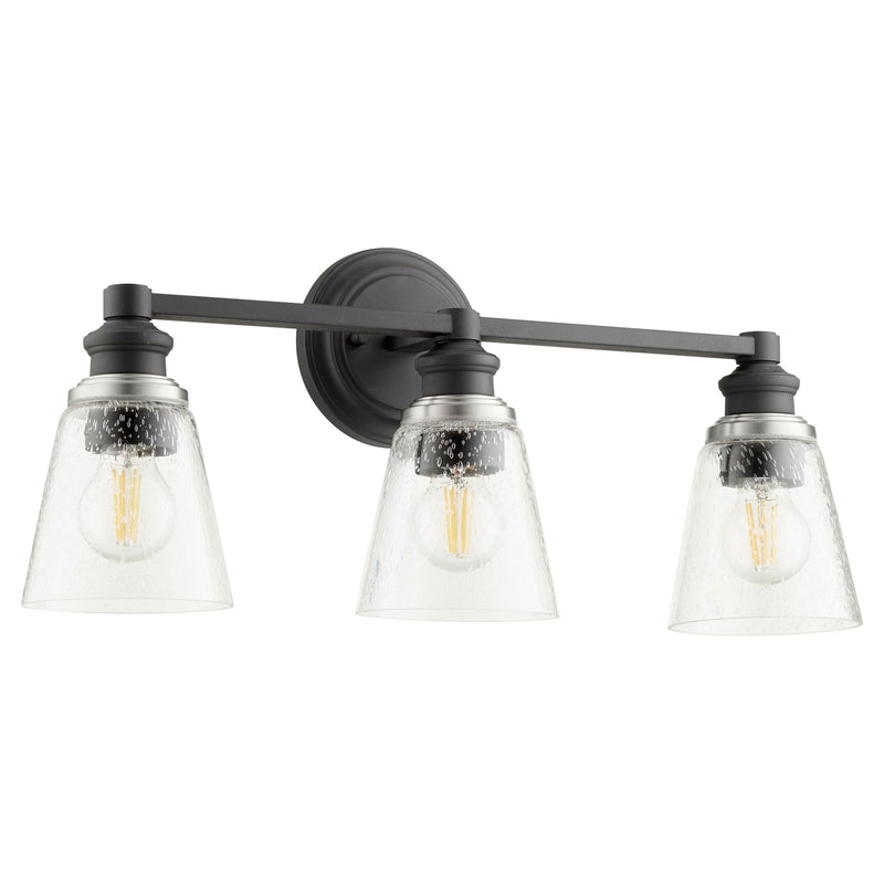 Dunbar 3 Light Vanity in Textured Black
