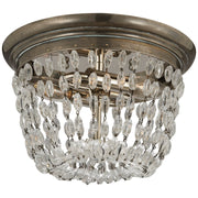 Paris Flea Market Small 2-Light Flush Mount in Sheffield Silver