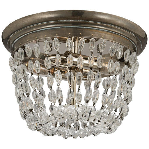 Paris Flea Market Small 2-Light Flush Mount in Sheffield Silver