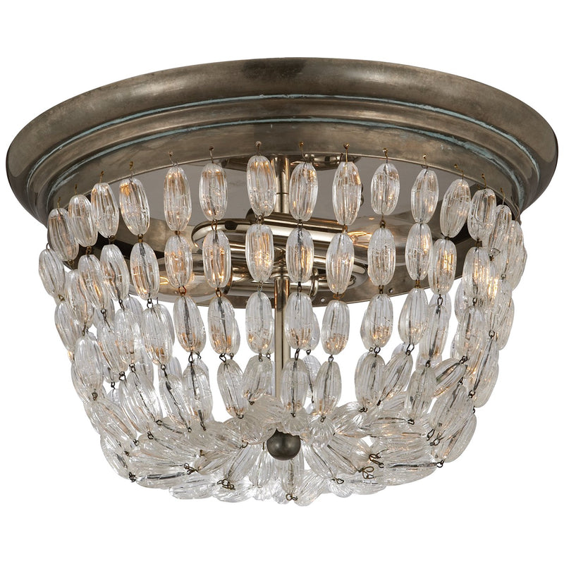 Paris Flea Market Medium 2-Light Flush Mount in Sheffield Silver