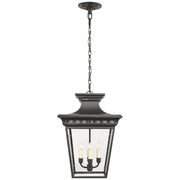 Elsinore Medium 4-Light Outdoor Lantern Pendant in Matte Black
