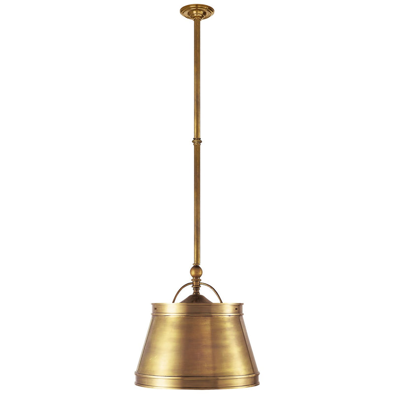 Sloane 2-Light Shop Light Pendant in Antique-Burnished Brass