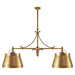 Sloane Street Shop Light Four Light Pendant in Antique-Burnished Brass