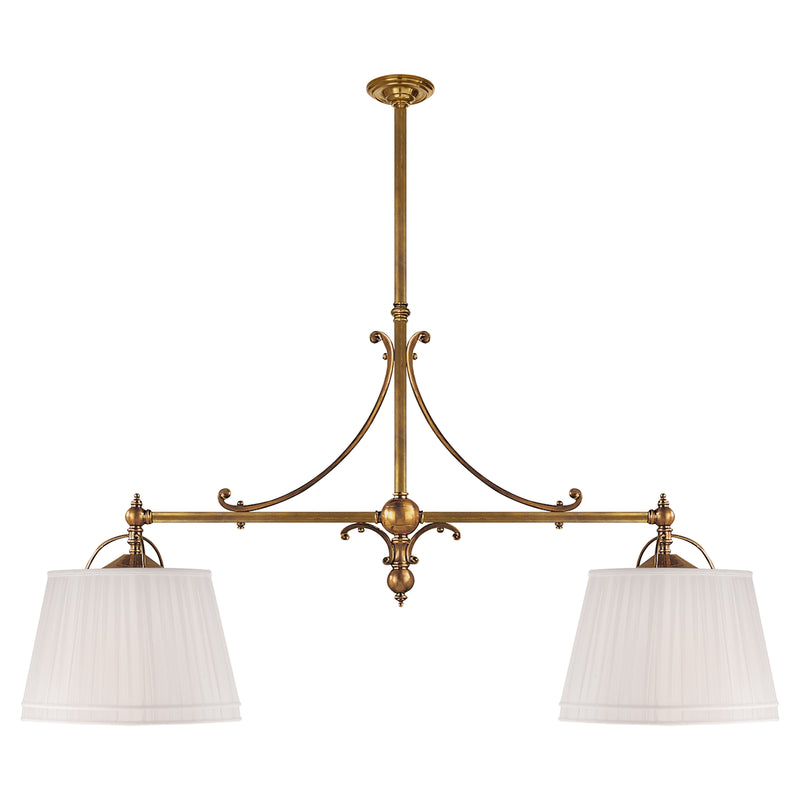 Sloane Street Shop Light Four Light Pendant in Antique-Burnished Brass