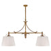 Sloane Street Shop Light Four Light Pendant in Antique-Burnished Brass