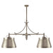 Sloane Street Shop Light Four Light Pendant in Antique Nickel
