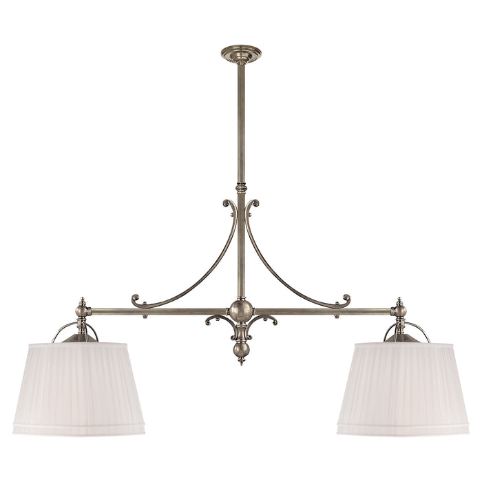 Sloane Street Shop Light Four Light Pendant in Antique Nickel