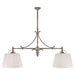 Sloane Street Shop Light Four Light Pendant in Antique Nickel