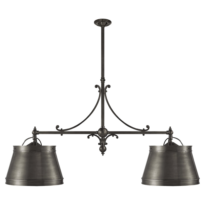 Sloane Street Shop Light Four Light Pendant in Bronze