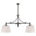 Sloane Street Shop Light Four Light Pendant in Bronze