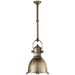 Country Industrial One Light Pendant in Antique Nickel