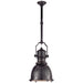 Country Industrial One Light Pendant in Bronze