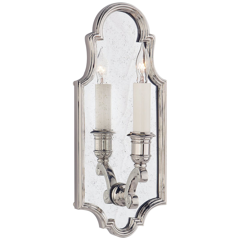Sussex Small Framed Wall Sconce in Polished Nickel