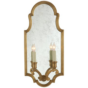 Sussex Medium Framed 2-Light Wall Sconce in Antique-Burnished Brass