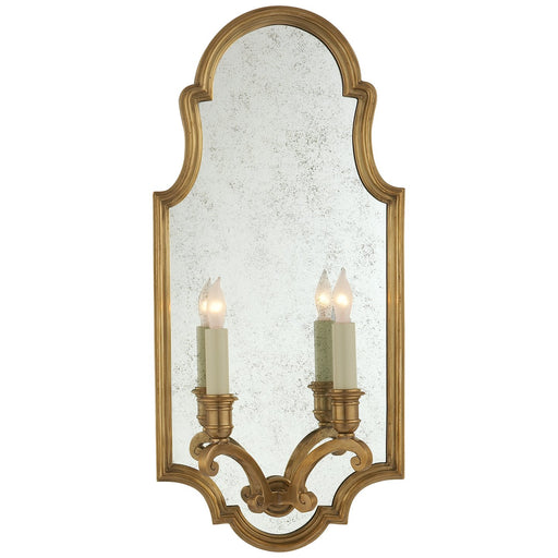 Sussex Medium Framed 2-Light Wall Sconce in Antique-Burnished Brass