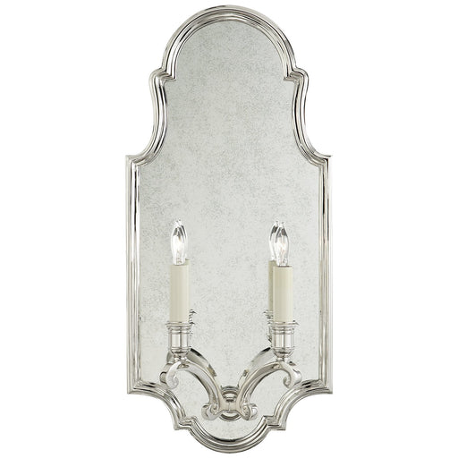 Sussex Medium Framed 2-Light Wall Sconce in Polished Nickel