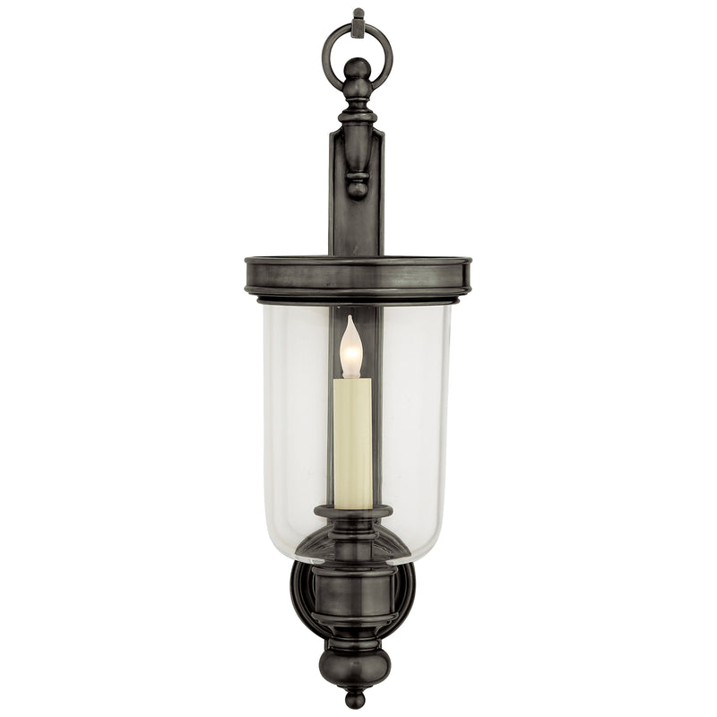 Georgian Hurricane Sconce One Light Wall Sconce in Bronze