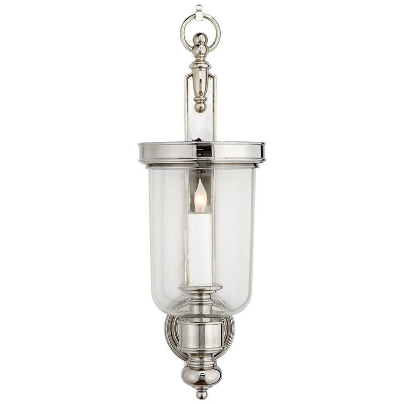 Georgian Small Hurricane Wall Sconce in Polished Nickel