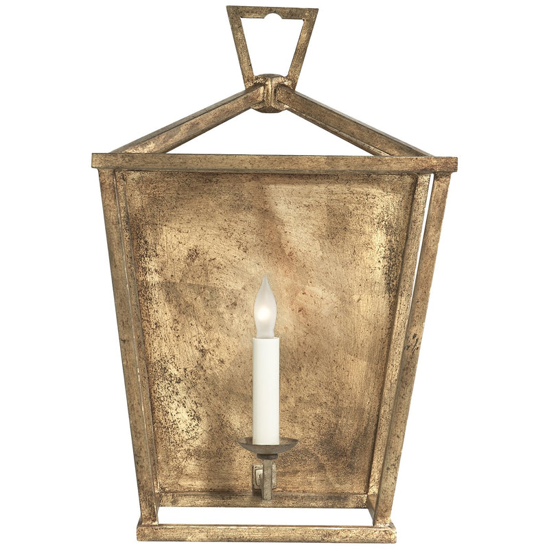 Darlana Lantern Wall Sconce in Gilded Iron