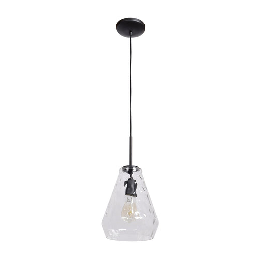 Clear Geo Mini Pendant in Black