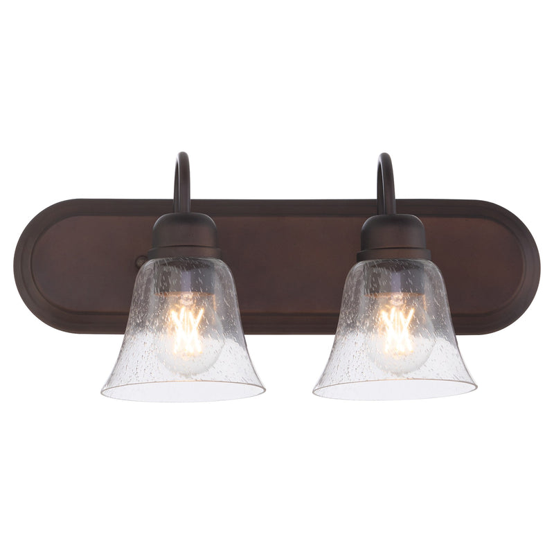 Campbell 2 Light Glass Vanity in Oiled Bronze
