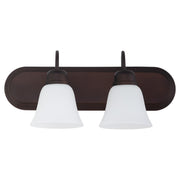 Campbell 2 Light Glass Vanity in Oiled Bronze