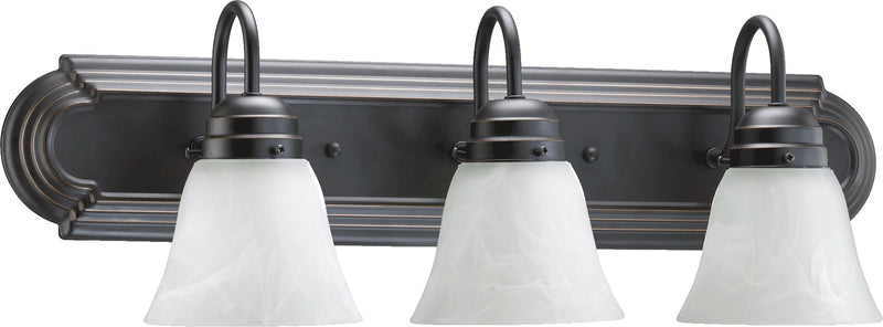 Campbell 3 Light Faux Alabaster Vanity in Old World