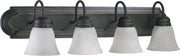 Campbell 4 Light Faux Alabaster Vanity in Old World