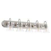 Campbell 5 Light Vanity in Satin Nickel