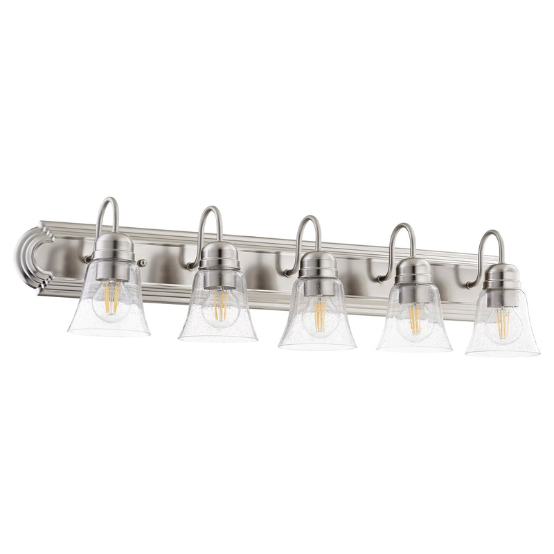 Campbell 5 Light Vanity in Satin Nickel