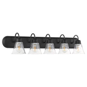 Campbell 5 Light Vanity in Textured Black