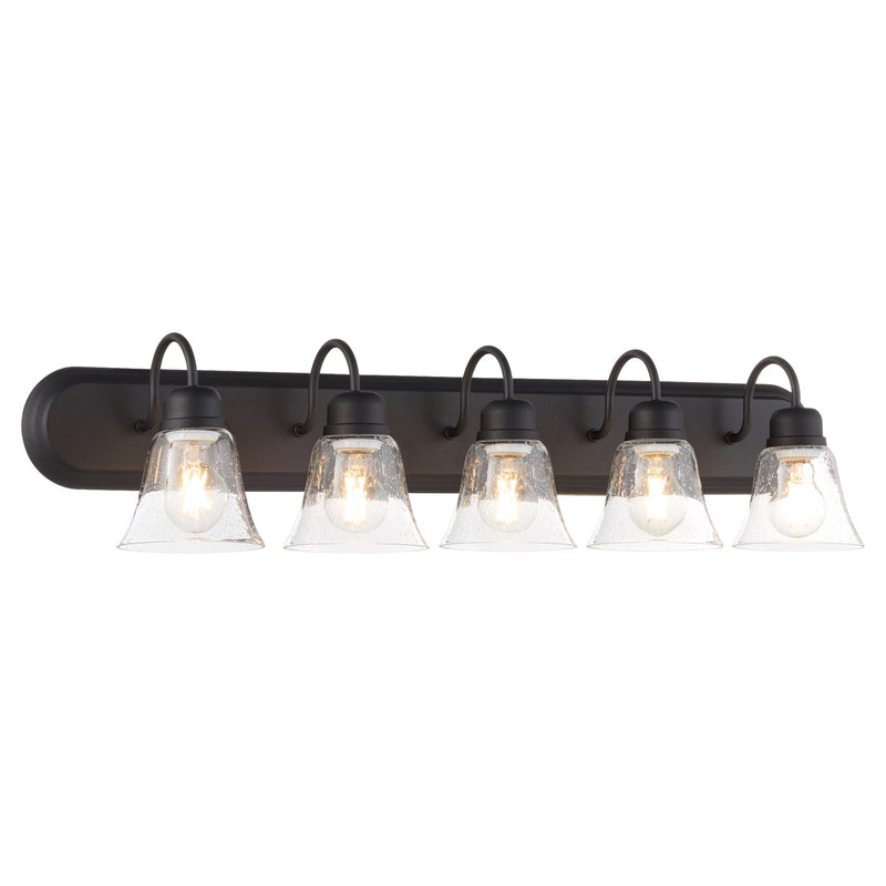 Campbell 5 Light Vanity in Textured Black