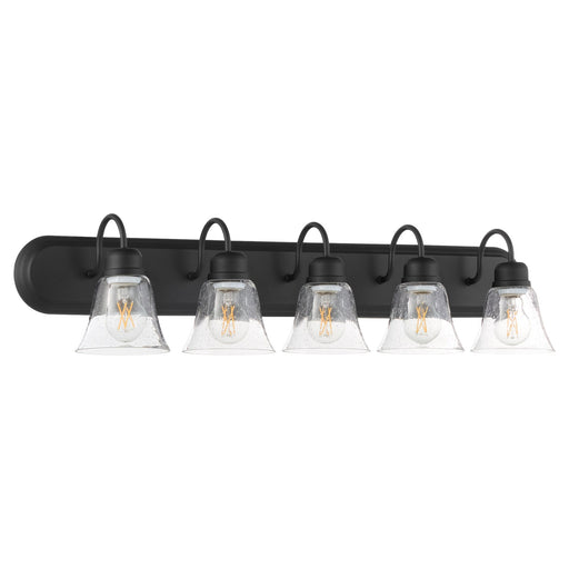 Campbell 5 Light Vanity in Textured Black