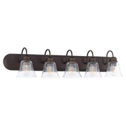 Campbell 5 Light Vanity in Oiled Bronze