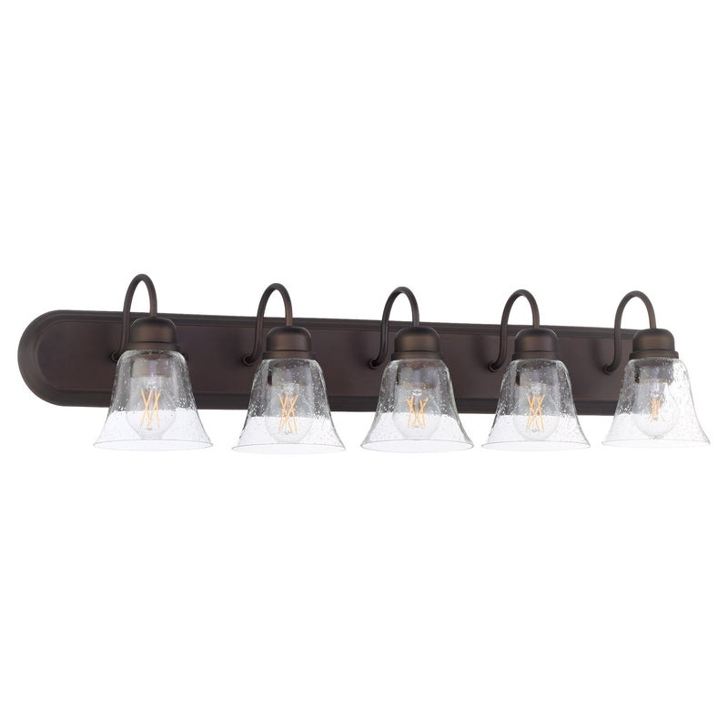 Campbell 5 Light Vanity in Oiled Bronze