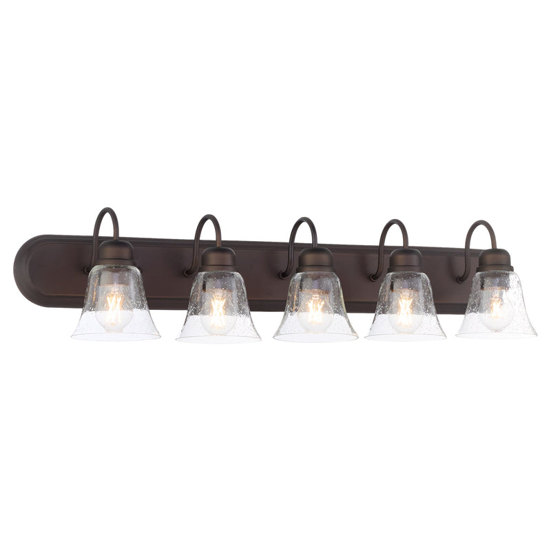 Campbell 5 Light Vanity in Oiled Bronze