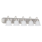 Campbell 5 Light Vanity in Satin Nickel