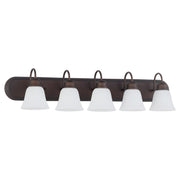 Campbell 5 Light Vanity in Oiled Bronze