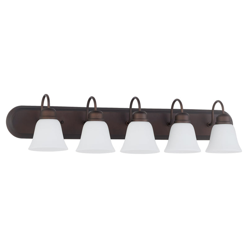 Campbell 5 Light Vanity in Oiled Bronze