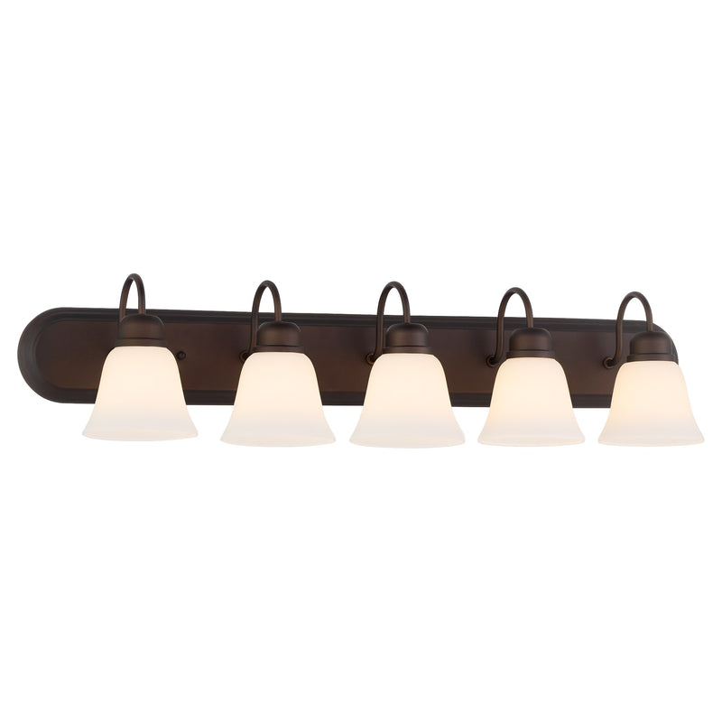 Campbell 5 Light Vanity in Oiled Bronze