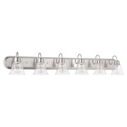 Campbell 6 Light Vanity in Satin Nickel