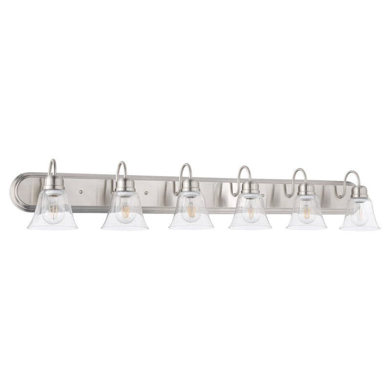 Campbell 6 Light Vanity in Satin Nickel