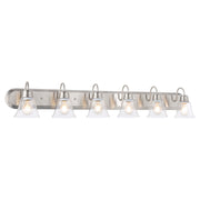 Campbell 6 Light Vanity in Satin Nickel