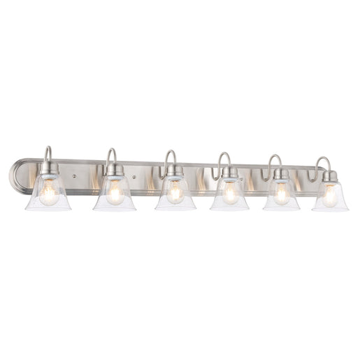 Campbell 6 Light Vanity in Satin Nickel