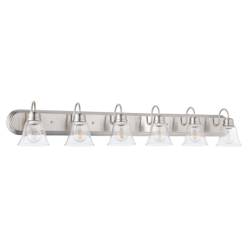 Campbell 6 Light Vanity in Satin Nickel