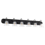 Campbell 6 Light Vanity in Textured Black