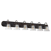 Campbell 6 Light Vanity in Oiled Bronze