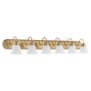Campbell 6 Light Vanity in Aged Brass