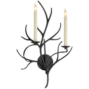 Branch 2-Light Wall Sconce in Aged Iron